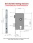 Preview: Einsteckschloß für Zimmertüren Ausführung DIN 78 WC Stulp 20mm  R/L