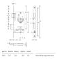 Preview: Einsteckschloß für Wohnungsabschlußtüren DIN 72 PZ  18mm Stulp  R/L