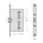 Preview: Einsteckschloss für Feuerschutztüren ES 983 Sicken-Türschloss PZW; 65/72/8mm, DIN R+L