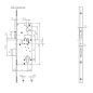 Preview: KFV Reparatur Hauptschloss HS8092 Dorn 55/65/80 mm, PZ92 Mittelniet