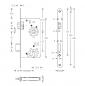 Preview: Einsteckschloss Haustürschloss Serie 28 für Profilzylinder DIN (65mm x 92m ) R/L