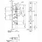 Preview: Rohrrahmenschloss WILKA 1438 PZ92 Dorn 30,35,40,45/ 20 und 24mm Flachstulp