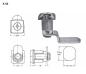 Preview: Hebelzylinder EUROLOCKS X42 mit Mutter_1