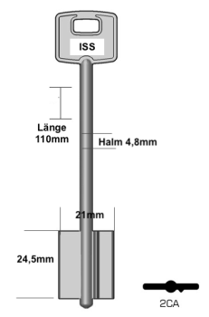 Preview: Ersatzschluessel u.a. passend für ABUS  Tuerstangenschloss 5010