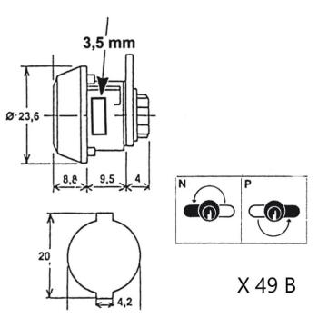 Preview: Hebelschloss S7X49B für Universelle Verwendung