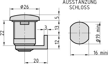 Renz Briefkastenschloß HS 317 ab 2006 2/4 Schlüssel