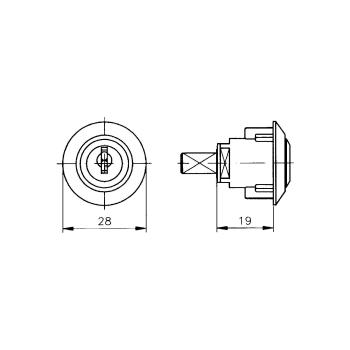 Preview: Hekna Zylindereinsatz als Drehknauf für Moebelschloss 3060 Ultra Vierkant