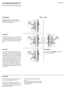 Preview: Rohrrahmenschloss BKS Panik-D Durchgangsfunktion  Serie B-18240  Dorn 30/35/40 Wechselstulp