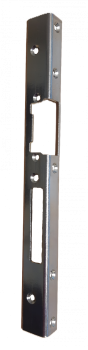 Winkelschließblech 3x16/20/25 x25x280 mm käntig,links mit Lochung für E-Öffner