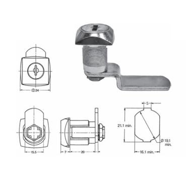 Hebelzylinder EUROLOCKS X36 mit Klammer_2