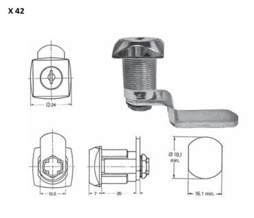 Hebelzylinder EUROLOCKS X42 mit Mutter_1