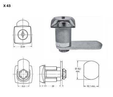 Hebelzylinder EUROLOCKS X43 mit Mutter_1