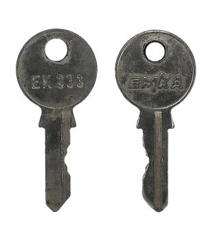 Ersatzschlüssel für EMKA Serie E Kleinzylinder  Nr. EK333 sowie Dirak 1333