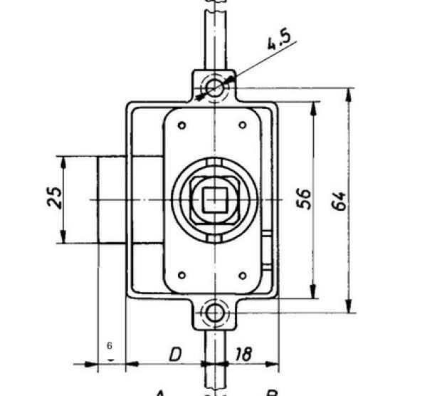 Hekna Drehstangenaufschraubschloss 3060 Ultra Vierkant für Drehknauf