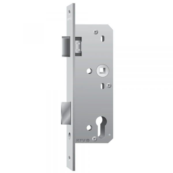 Glastür-Einsteckschloss für Falztüren KFV 521 1/2  PZ72