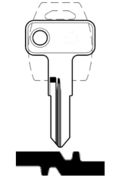 Ersatzschlüssel u.a.passend für CyberLock CL / Meroni / WestTec / Wangtong