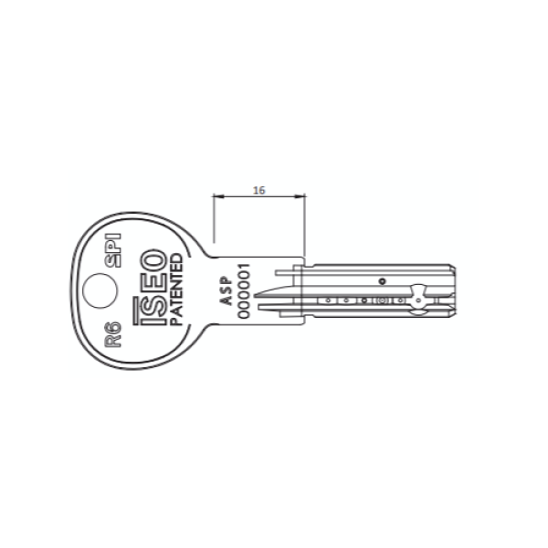 Ersatzschlüssel Iseo Zylinder System R6 SPI