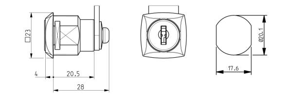 RONIS Serie TK  R 15 mit Klammer, 2 Schlüssel