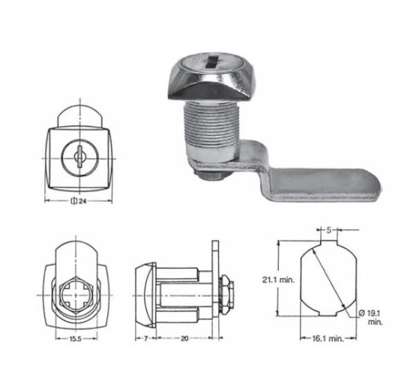 Hebelzylinder EUROLOCKS X36 mit Klammer_2